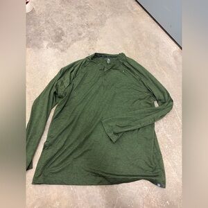 GAIAM Green Casual Henley top Shirt‎